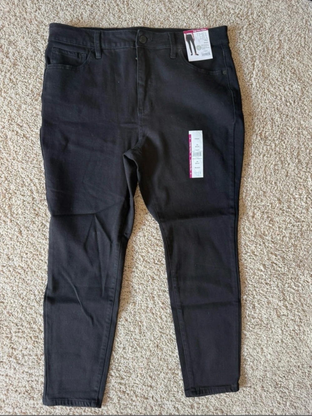 Black High-Rise Stretch Skinny Jeans